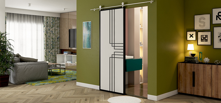 sliding bathroom door installation in Orlando